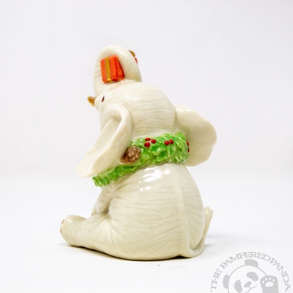 Lenox Yuletide Elephant Figurine Fine China 24K Gold Accents Hand Painted - Picture 2 of 3